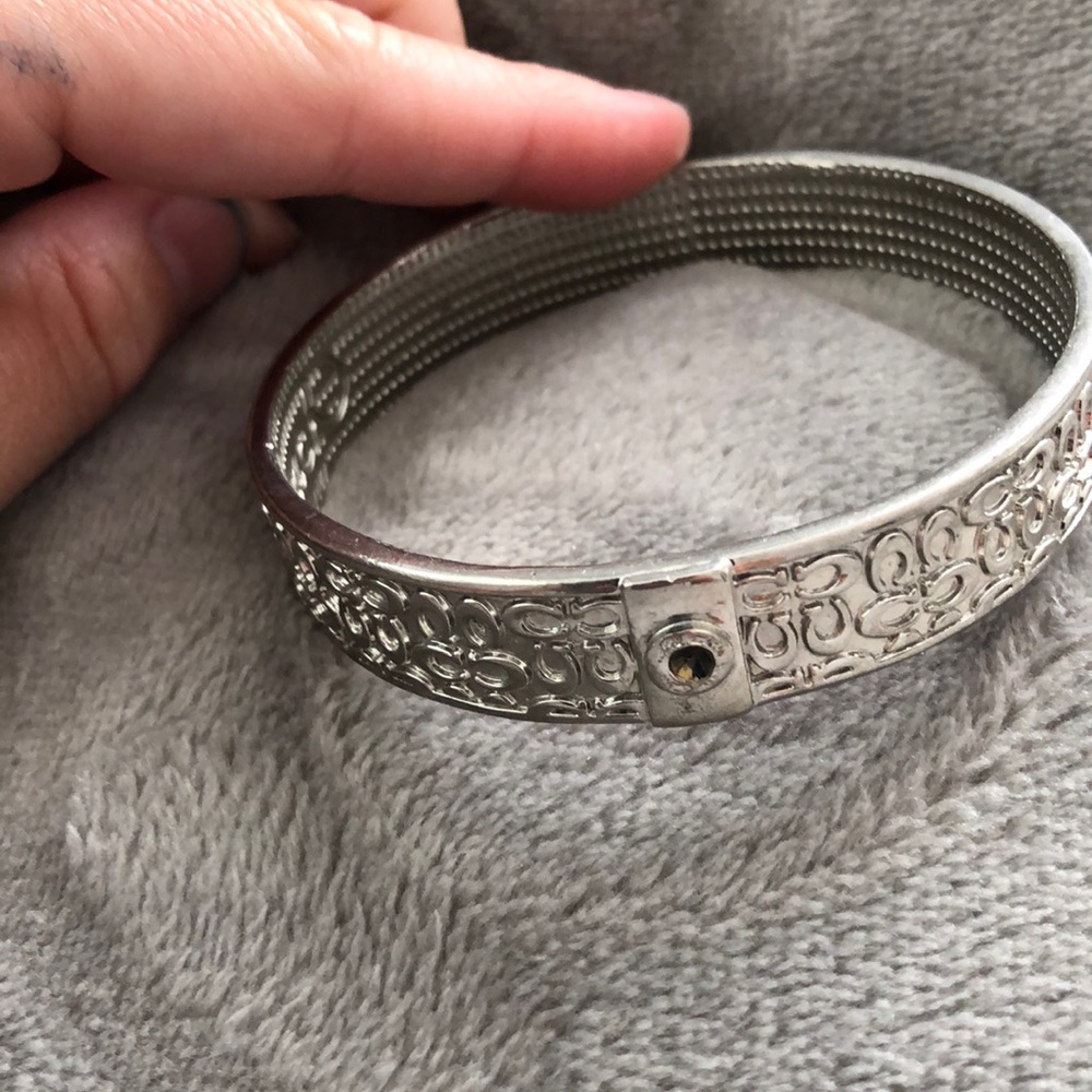 Coach silver bangle